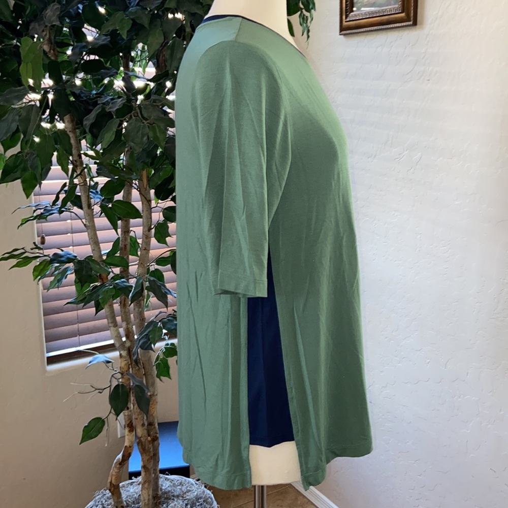 👚Cuddl Duds Softwear with Stretch Elbow Sleeve Top ~ Ivy - Picture 2 of 6